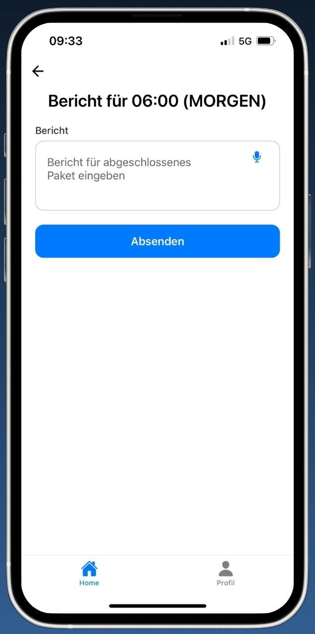 Care Report Submission